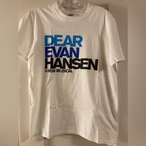 Dear Evan Hansen Logo Tee Shirt, “A New Musical” tagline Medium Short Sleeve